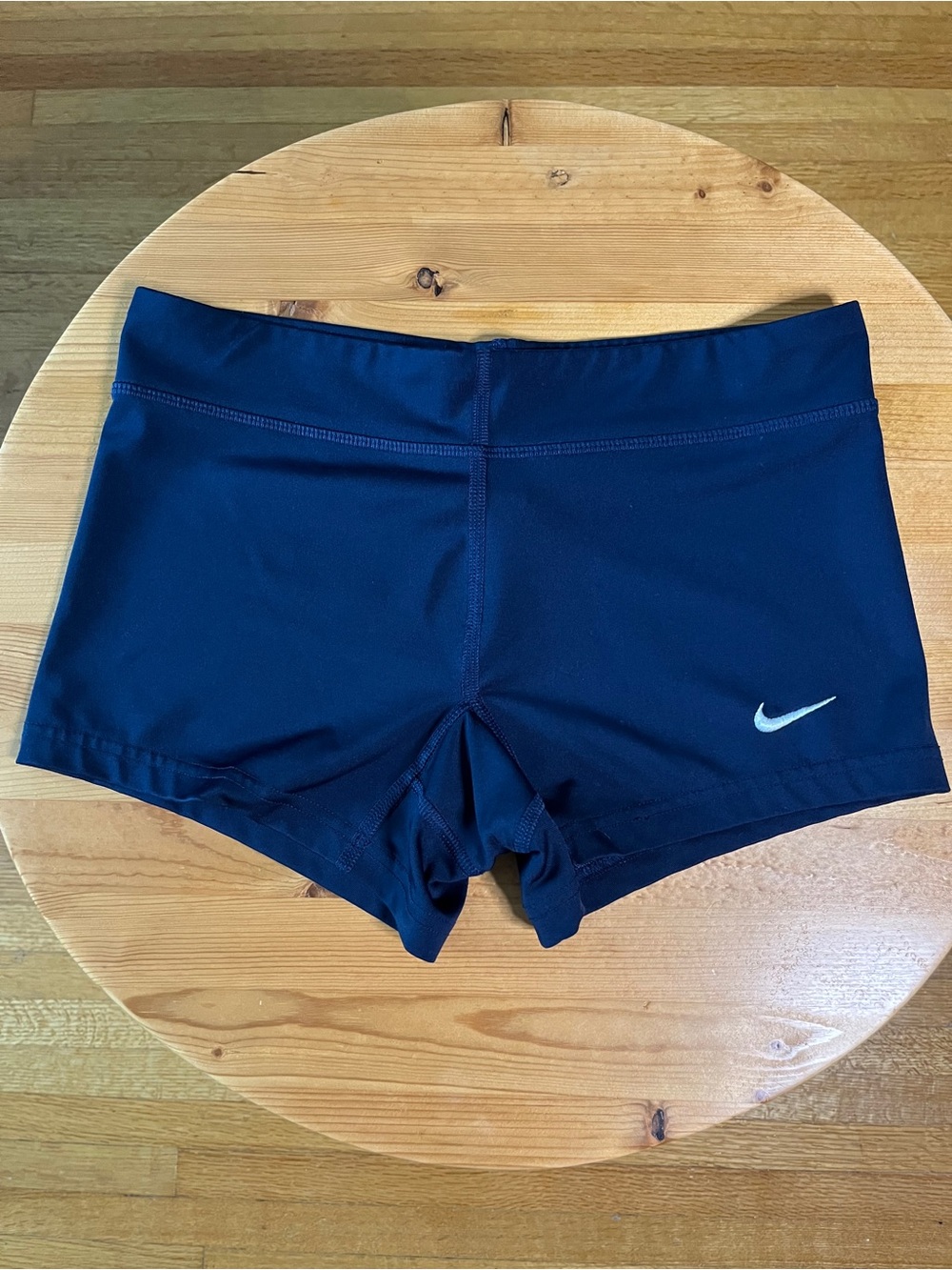 Nike Dry Fit Women's Navy Blue Athletic "Booty" Shorts. Size Small.